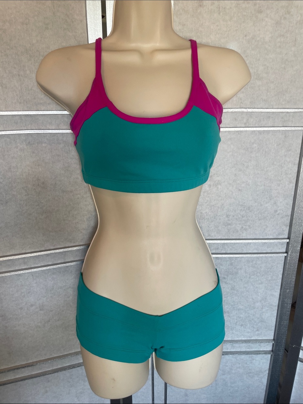 Women's Teal and Magenta Sports Elisabetta Rogiani Set - S